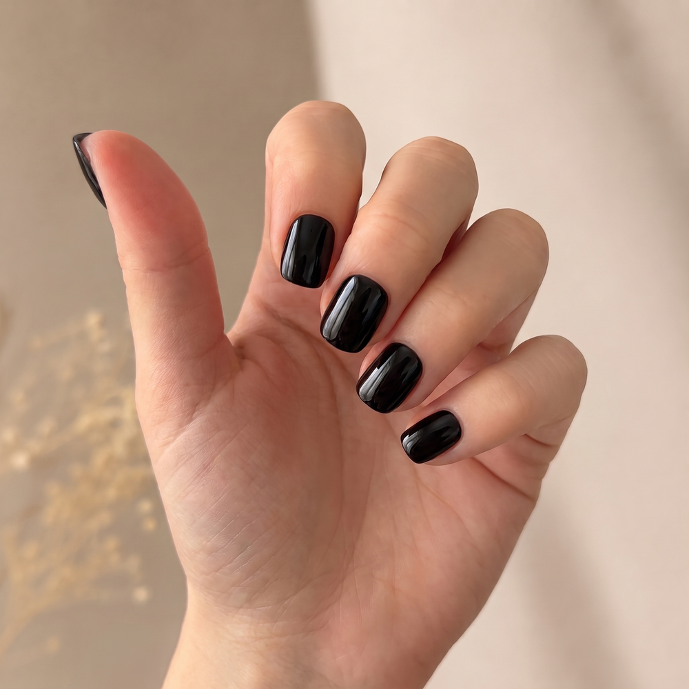 Jet press-on nails — worn lifestyle hero