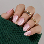 Rose Glow Almond Medium Press-On Nails — Glazed Pink
