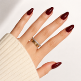 Cherry Truffle Almond Medium Press-On Nails — Glossy Merlot