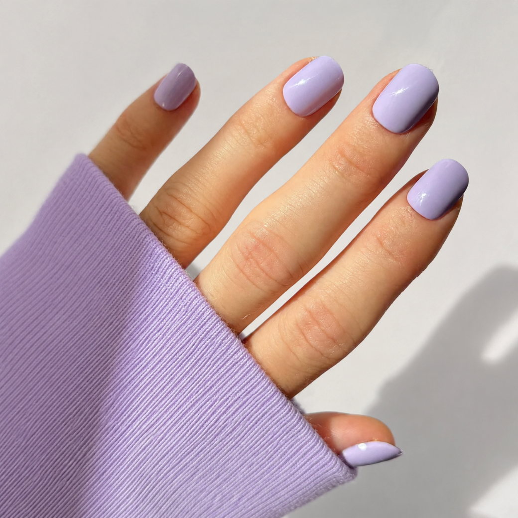 Lavender Dream Natural Extra Short Press-On Nails — Glossy Lilac