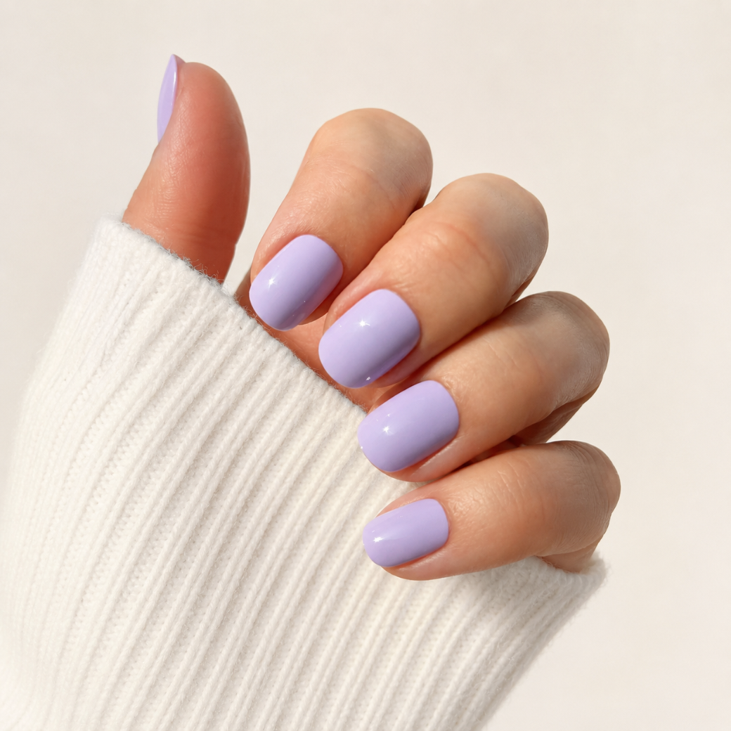 Lavender Dream Natural Extra Short Press-On Nails — Glossy Lilac