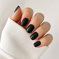 Midnight Muse Natural Extra Short Press-On Nails — Glossy Black