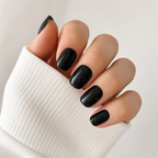 Midnight Muse Natural Extra Short Press-On Nails — Glossy Black
