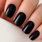 Midnight Muse Natural Extra Short Press-On Nails — Glossy Black
