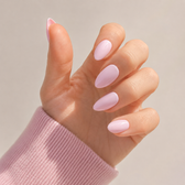 Petal Blush Short Almond Press-On Nails — Glossy Pink