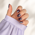 Velvet Wine Natural Extra Short Press-On Nails — Glossy Deep Plum