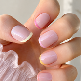Buttercream French Natural Extra Short Press-On Nails — Glossy Vanilla