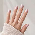 Sugar Veil Natural Extra Short Press-On Nails — Glossy Pink Shimmer
