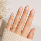 Peach Daiquiri Oval Short Press-On Nails — Soft Nude