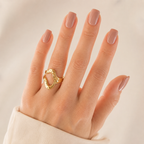 Cappuccino Luxe Square Short Press-On Nails — Glossy Nude