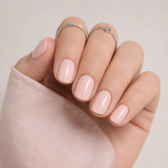 Bare Blush Natural Short Press-On Nails — Glossy Nude