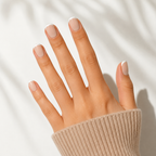 Milky French Natural Extra Short Press-On Nails — Glossy Nude