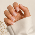 Ivory Kiss Natural Short Press-On Nails — Milky Nude French