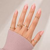 Peach Sorbet Almond Medium Press-On Nails — Glossy Soft