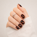 Tortoise Kiss Natural Extra Short Press-On Nails — Glossy Tortoiseshell