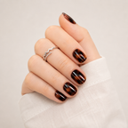 Tortoise Kiss Natural Extra Short Press-On Nails — Glossy Tortoiseshell