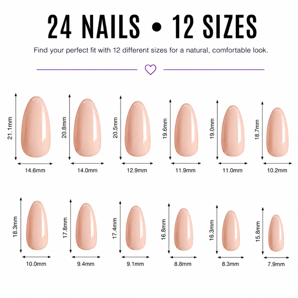Classic Muse Almond Medium Press-On Nails — Glossy White French