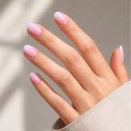 Blush Veil Extra Short Natural Press-On Nails — Sheer Milky Pink