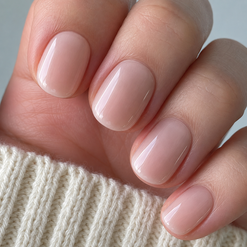 Bare Blush Natural Extra Short Press-On Nails — Glossy Nude Pink