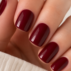 Cherry Crush Natural Extra Short Press-On Nails — Glossy Red