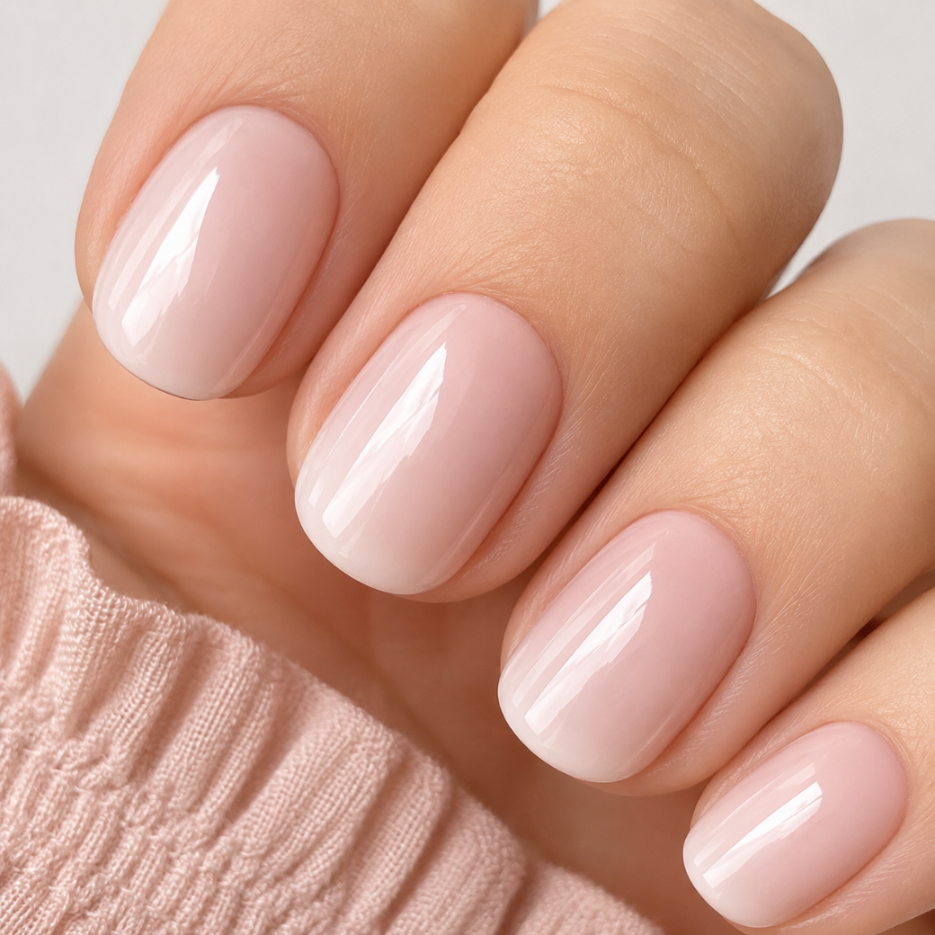 Creamy Cobbler Natural Extra Short Press-On Nails — Soft Blush Pink