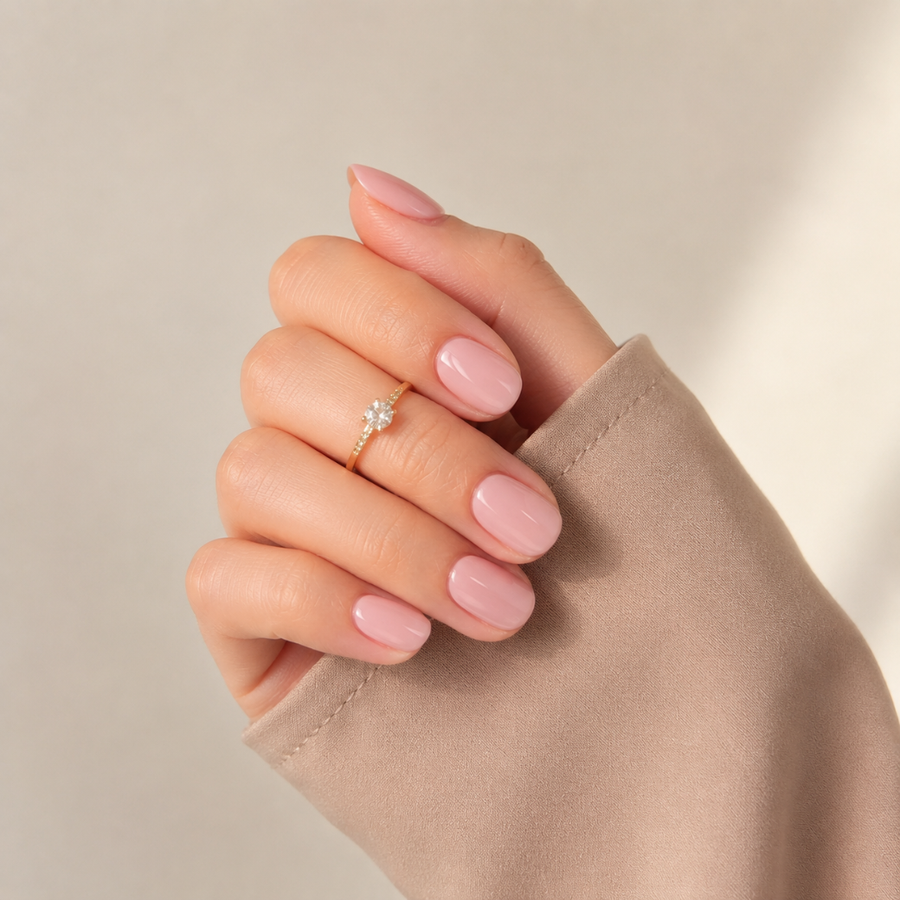 Blush Bare Natural Extra Short Press-On Nails — Soft Pink
