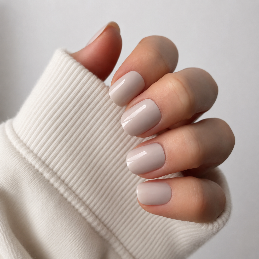 Vanilla Cloud Natural Extra Short Press-On Nails — Glossy Milky Nude