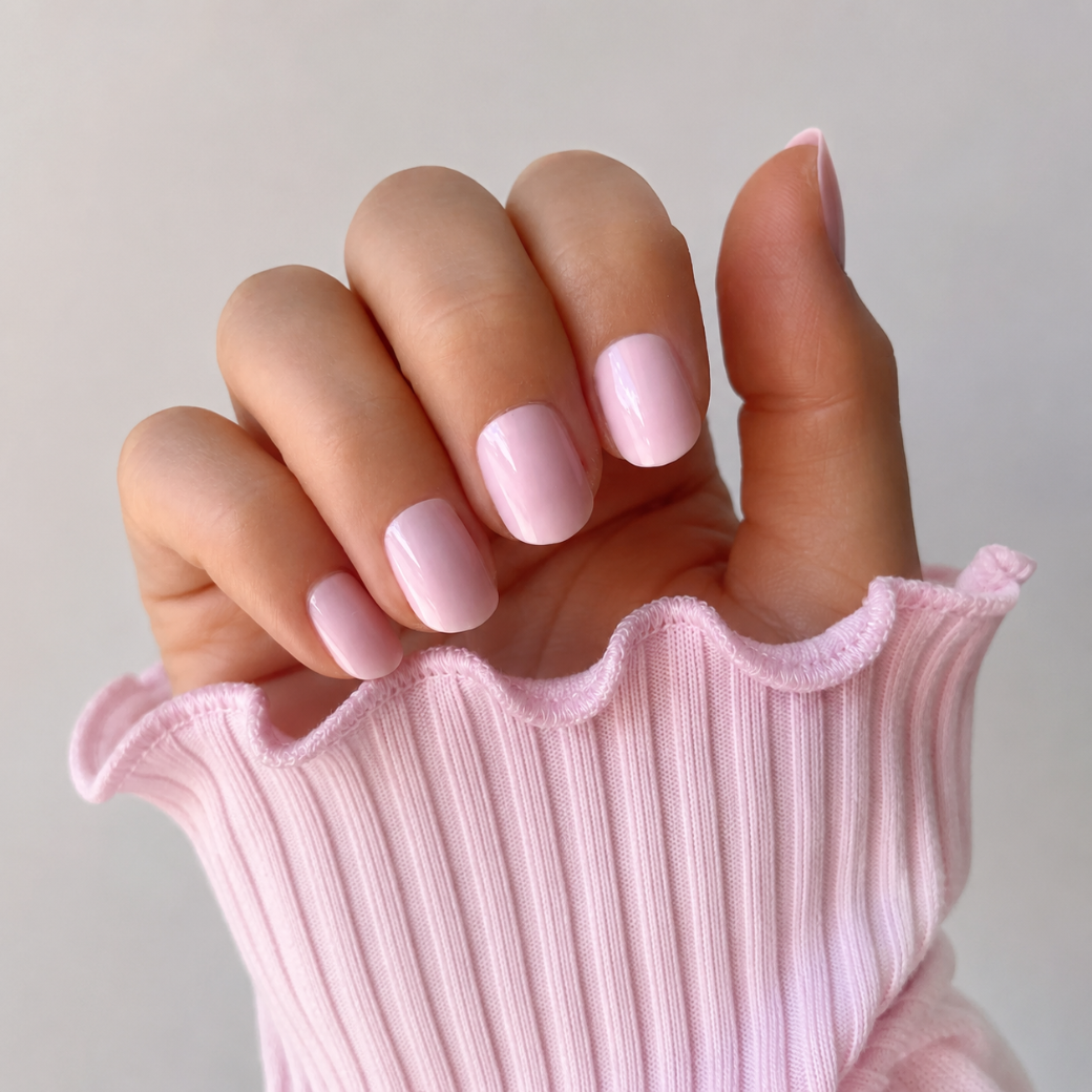 Petal Blush Natural Extra Short Press-On Nails — Baby Pink