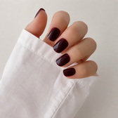 Midnight Merlot Natural Extra Short Press-On Nails — Glossy Deep Plum