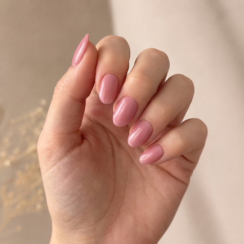 Bisou press-on nails — worn lifestyle hero